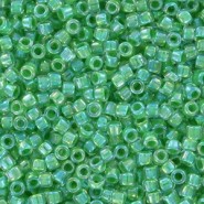 Toho Treasure beads 11/0 Inside-Color Rainbow Crystal/Grass Green-Lined TT-01-775